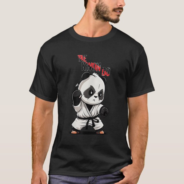 T-shirt Taekwondo Panda Korean Mial Tkd (Devant)