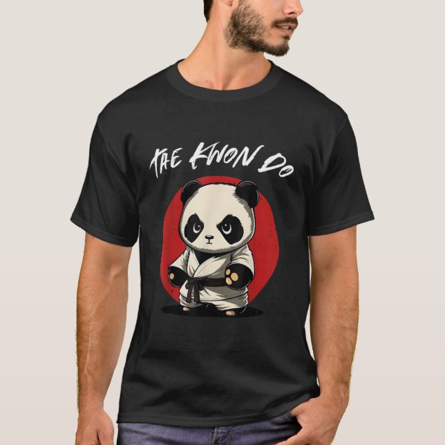 T-shirt Taekwondo Panda Tkd Coréen Mial (Devant)