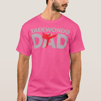 T-shirt Taekwondo Papa Chemise Silhouette Karate Père Mart