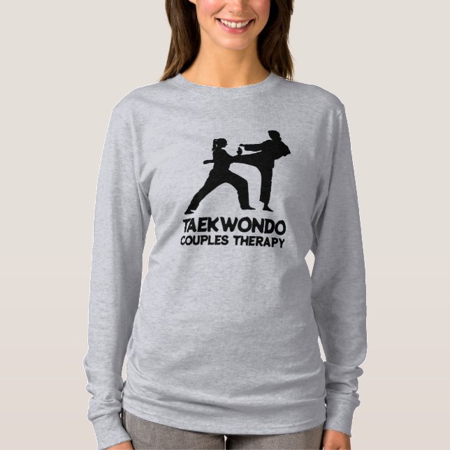 T-shirt Taekwondo Sparring Couple's Therapy (Devant)