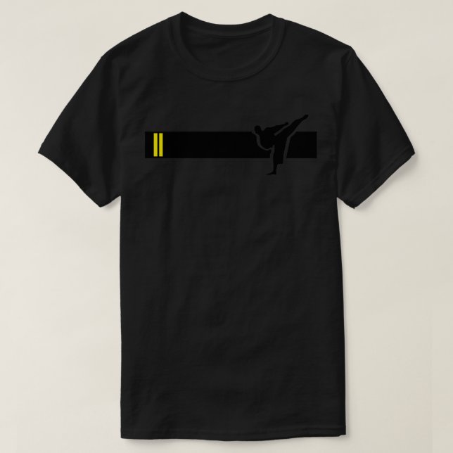 T-shirt Taekwondo Stripes Black Belt 2e Dan (Design devant)