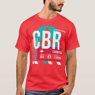 T-shirt Tag bagage du code de l'aéroport CBR de Canberra A
