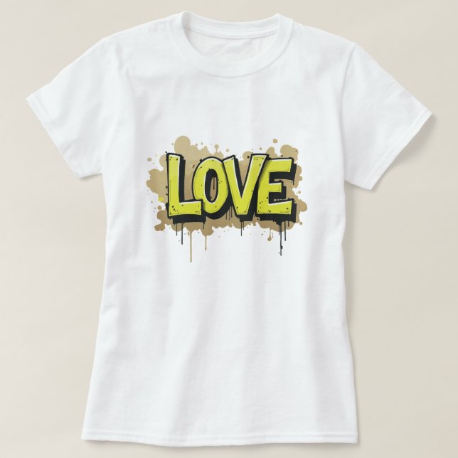 T-shirt Tag d'amour monochrome (Design devant)