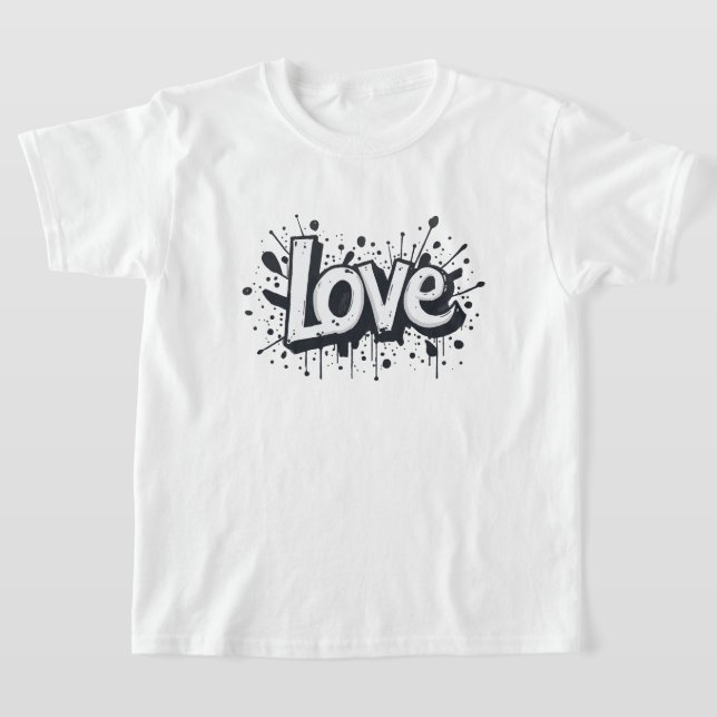 T-shirt Tag d'amour monochrome (Poser)