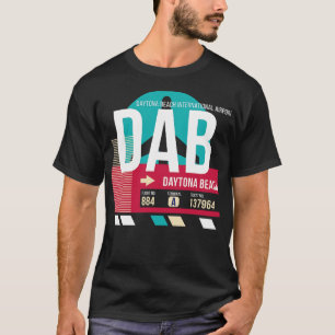 T-shirt Tag de bagage du code aéroport DAB de Daytona Beac