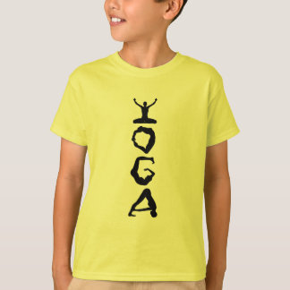 T-shirt Tag de yoga Silhouettes noires