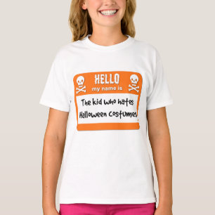 T-shirt Tag : Enfant qui déteste les costumes d'Halloween