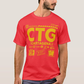T-shirt tagena vintage CTG Code de l'aéroport Jour de voya