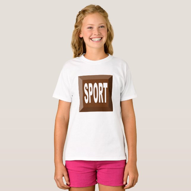 T-SHIRT    TAGLESS   SPORT   CHOCOLAT (Devant entier)
