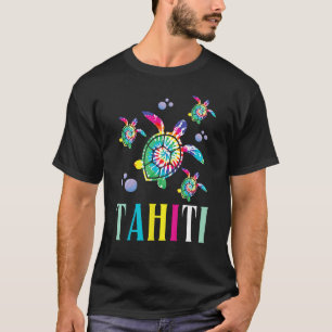 T-shirt Tahiti Polynésie française Tie Dye Tortue de mer T