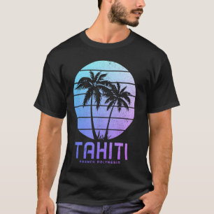 T-shirt Tahiti Polynésie Française Vacances Palmiers Souve