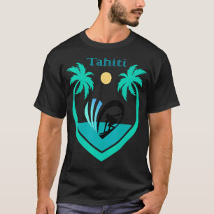 T-shirt Tahiti Surf Pacifique Polynésie Mer Palm Sur