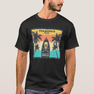 T-shirt Tahiti Surf Teahupoo Palmiers Vagues Polynésie Sur