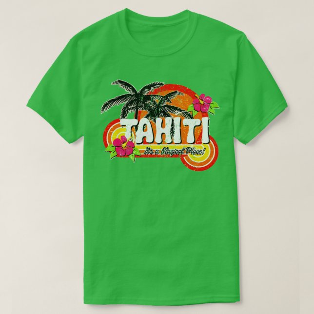 T-shirt Tahiti Un lieu magique (Design devant)