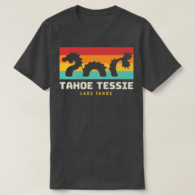 T-shirt Tahoe Tessie Lake Tahoe Lake Monster California 1 (Design devant)