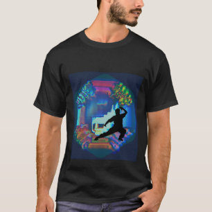 T-shirt Tai Chi avec Yin Yang Design Abstrait