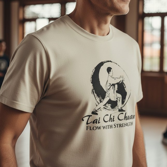 T-shirt Tai Chi Chuan – Flow with Strength (Créateur téléchargé)