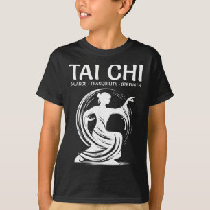 T-shirt Tai Chi Qigong Grue Arts Martiaux Yoga Méditation