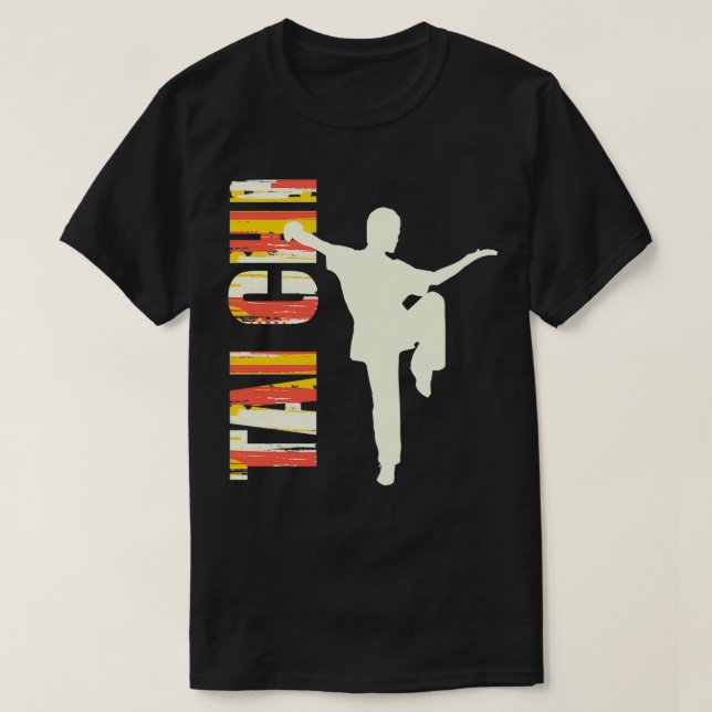 T-shirt Tai Chi Shadow Boxing Asian Martial Arts 1 (Design devant)