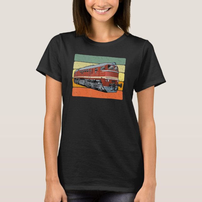 T-shirt Taigatrommel Diesel-Locomotive Taiga Drum BR 120 R (Devant)