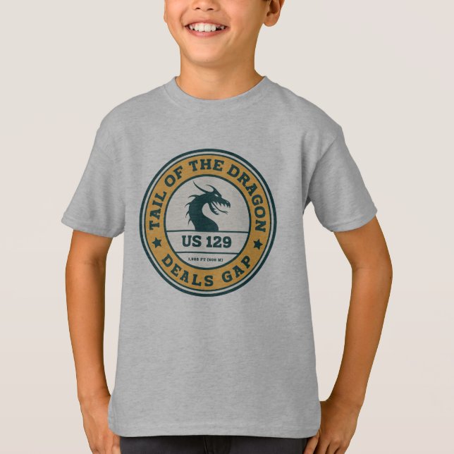 T-shirt Tail of the Dragon Deals Gap Motorcycle road trip (Devant)