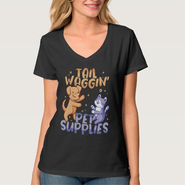T-shirt Tail wagginu2019 pet supplies Animal  Pet Store (Devant)