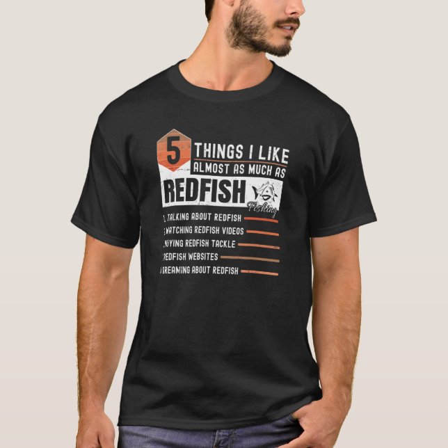 T-shirt Tailing Redfish Fishing Plaisanteries Redfish Artw (Devant)