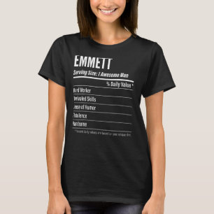 T-shirt Taille de la portion d'emmett Nutrition Étiquette