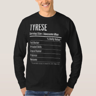 T-shirt Taille du service de type Nutrition Étiquette Calo