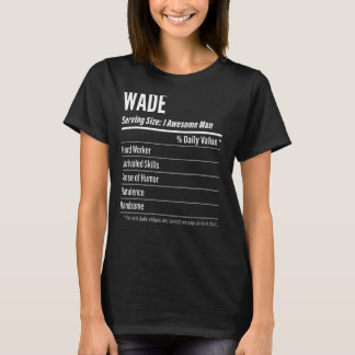 T-shirt Taille du service de wade Nutrition Étiquette Calo