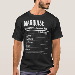 T-shirt Taille du service Marquise Nutrition Étiquette Cal