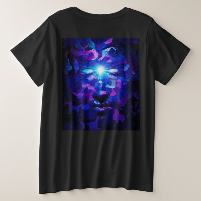 T-shirt taille féminine plus de Dieu (Design dos)