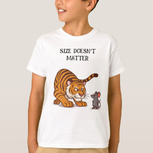 T-shirt Taille n'a pas d'importance - Drôle Tigre et conce
