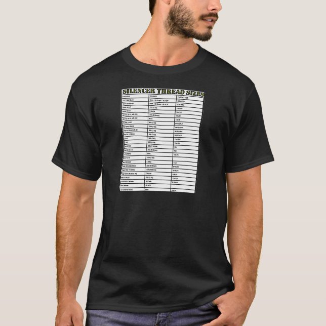 T-SHIRT TAILLES DE THREAD DU SILENCER (Devant)