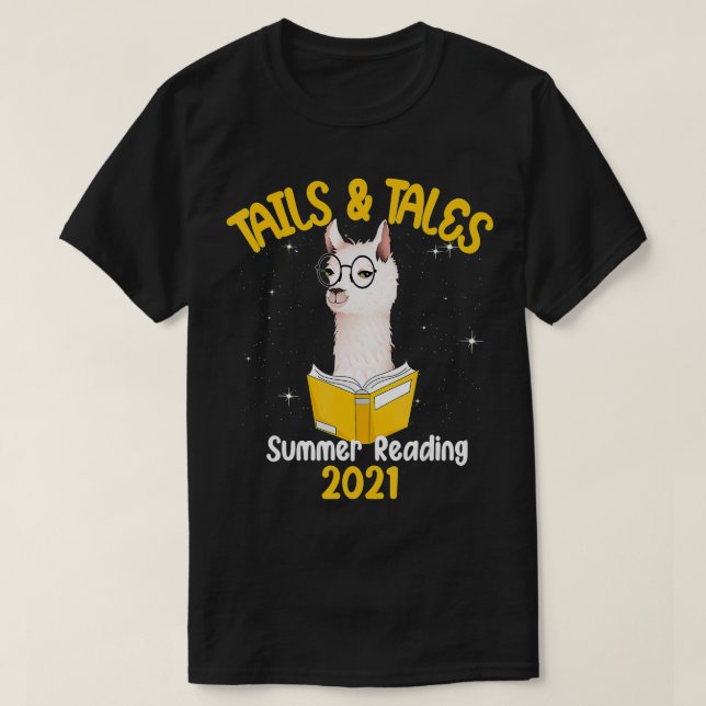 T-shirt Tails And Tales Summer Reading 2021 Llama Book Lov (Design devant)