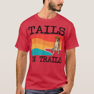 T-shirt Tails Sur Les Pistes Français Foot Dog Funny Rando