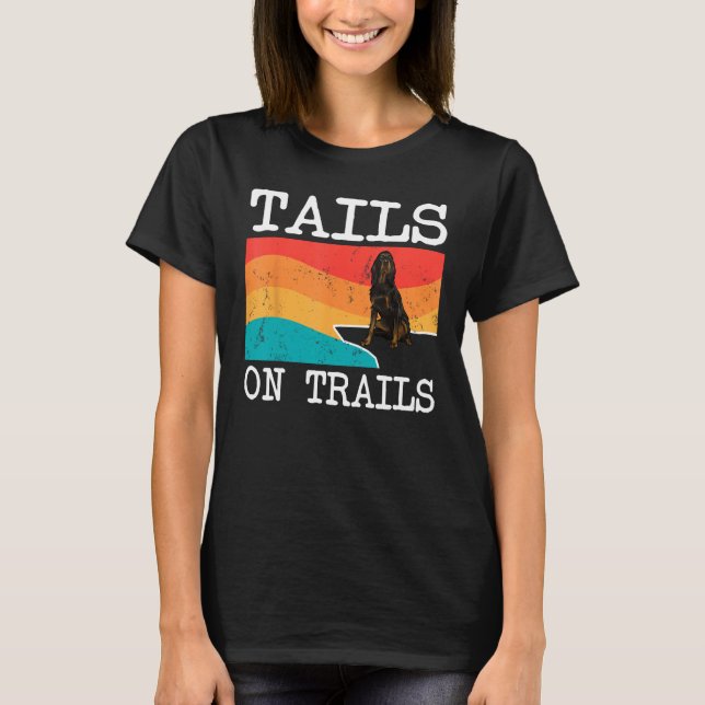 T-shirt Tails Sur Les Sentiers Gordon Setter Chien Drôle R (Devant)