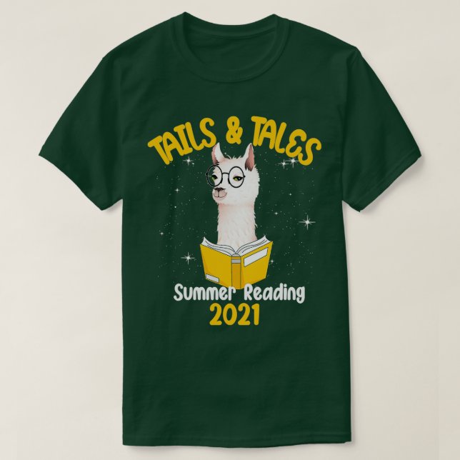 T-shirt Tails Tales Summer Reading 2021 Llama 1 (Design devant)