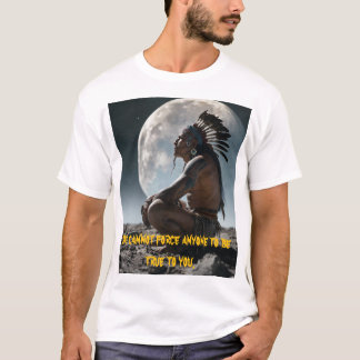 T-shirt Taino Indian sur la lune regardant la Terre