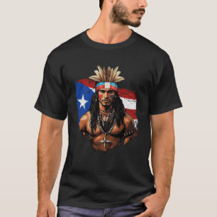 T-shirt Taino Man Drapeau Portoricain Peuples Autochtones 