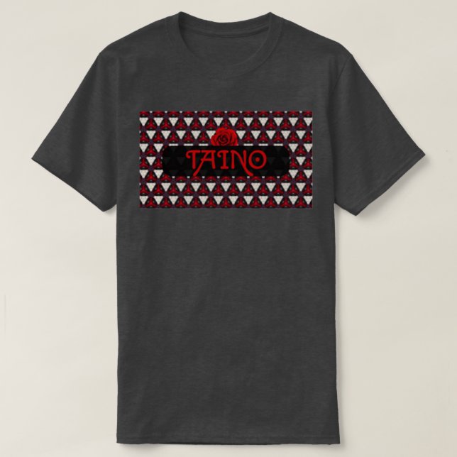 T-shirt Taino Red Native American Diamond Motif (Design devant)