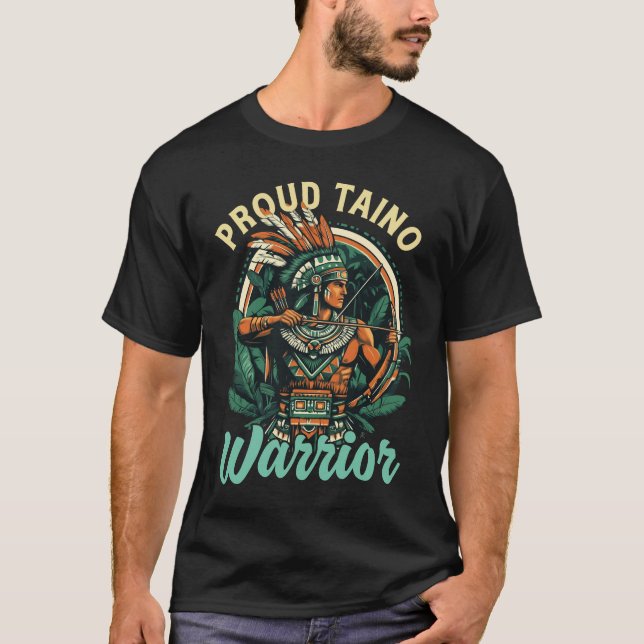T-shirt Taino Warrior Porto Rico Indigenous Caribbean Cul (Devant)