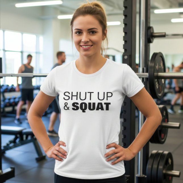 T-shirt Tais-toi et squatte la motivation de l'entraînemen (Créateur téléchargé)