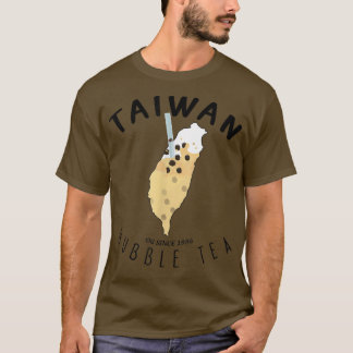 T-shirt Taiwan Bubble Tea Funny Bubble Tea Taiwan Map BOBA