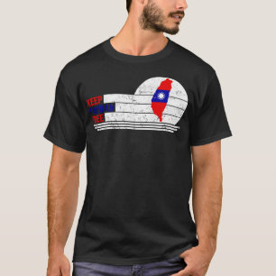 T-shirt Taïwan Chemise, Gardez Taïwan libre Drapeau Carte 