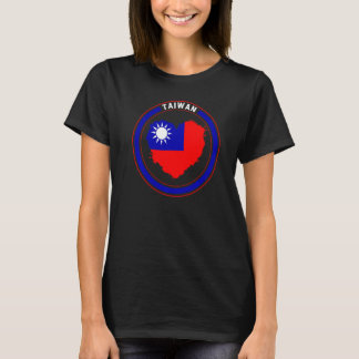 T-shirt Taïwan Drapeau de Taïwan Cœur Soutien Chinois Taïw