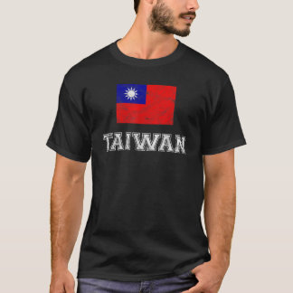 T-shirt Taïwan Drapeau Vintage I Hommes Femmes T Chemise