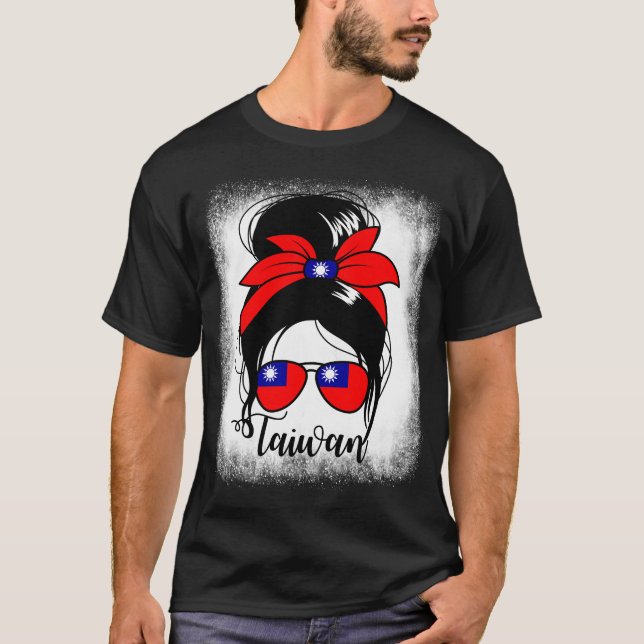 T-shirt Taïwan Messy Bun Taiwanense Libérez Taïwan Femmes (Devant)