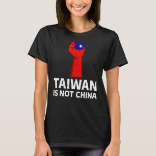 T-shirt Taïwan n'est pas la Chine lever la main des hommes