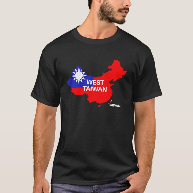 T-shirt Taïwan n'est pas la Chine Ouest Taïwan (Devant)